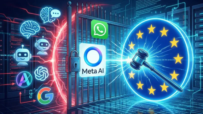 EU regulators charge Meta for limiting AI services on WhatsApp, warning the move could harm competition and unfairly block rival developers.